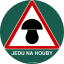Jedu na houby – samolepka na auto
