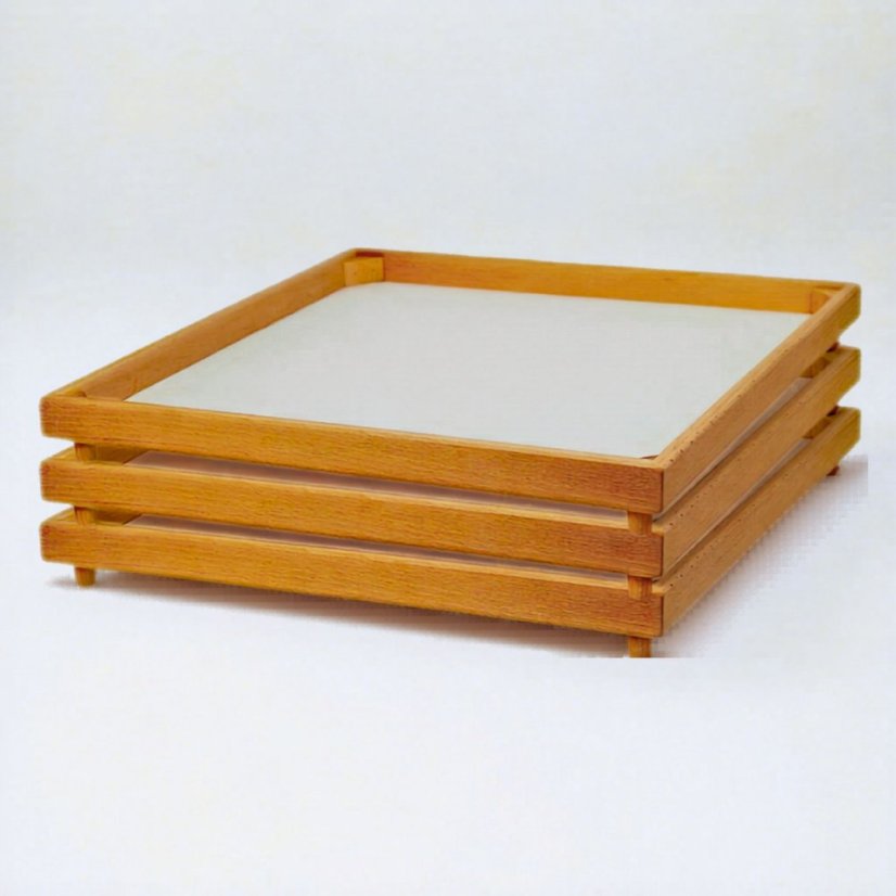 Suport de uscare din lemn pentru ierburi, ciuperci, legume și ciuperci, 3 niveluri – 50x50 cm