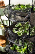 MINI szárítóháló 30 cm fekete cipzárral, 4 szintes