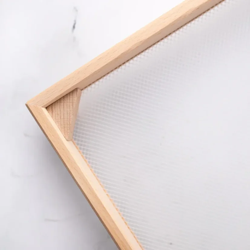 Fa szárítóállvány fűszernövények, gombák, zöldségek és gombák számára – 50x50 cm