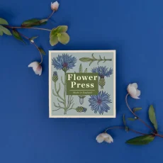 Herbáriumi búzavirág kék – növényprés – közepes