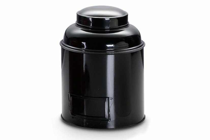 Cutie de tablă Elegance pentru 1,5 kg de ierburi uscate sau ceai – neagră