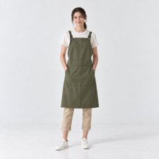 Șorț de grădinărit din bumbac și in – verde
