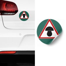 Idem na huby – samolepka na auto