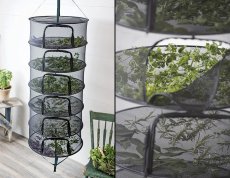 Sušicí síť Clever Grow černá se zipem 6 pater