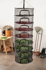 Szárítóháló Clever Grow Max fekete, cipzárral 8 szintes