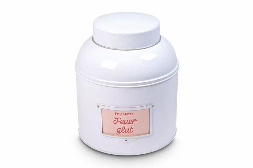 Cutie de tablă tip dom pentru 1,5 kg de ierburi uscate sau ceai