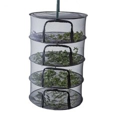 Sušicí síť Clever Grow černá se zipem 4 patra