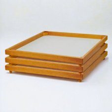 Drevený sušiak na byliny, huby, zeleninu a huby 3 poschodia – 50x50 cm