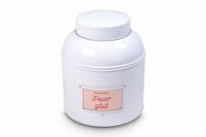 Cutie de tablă tip dom pentru 1,5 kg de ierburi uscate sau ceai