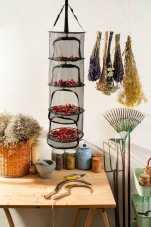 MINI szárítóháló 30 cm fekete cipzárral, 4 szintes