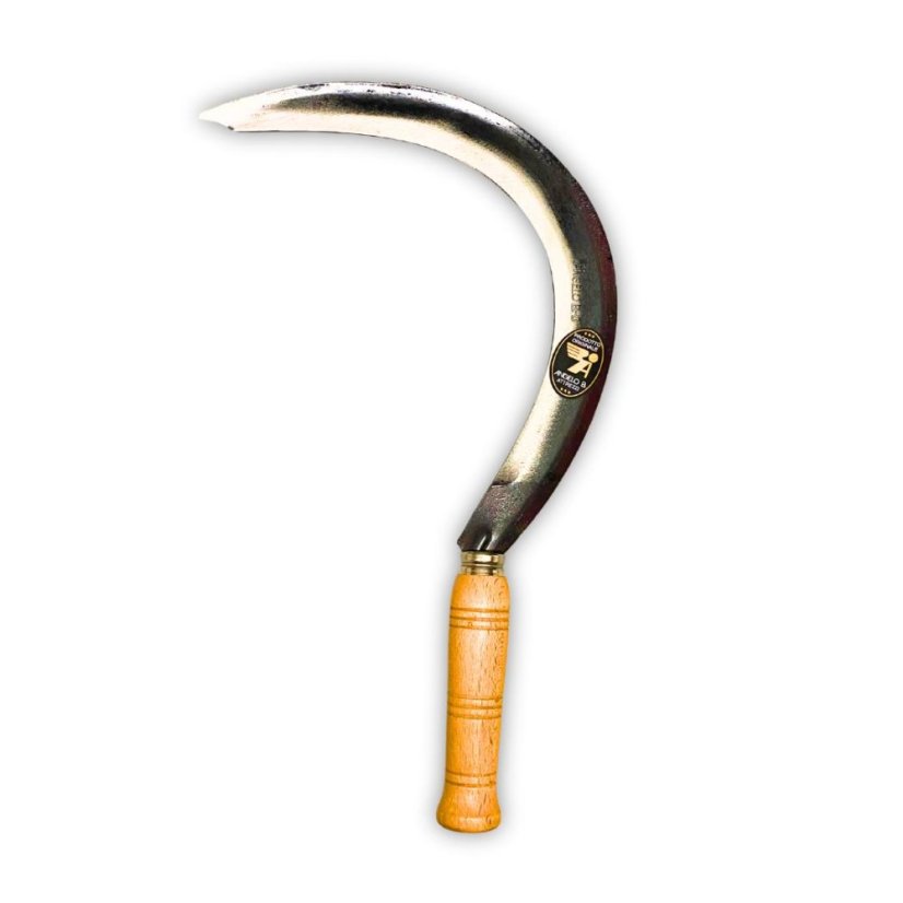 Srp s hladkou čepelí pro sekání trávy, bylin a drobných rostlin 40 cm