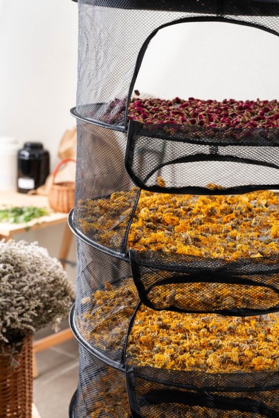 Sušicí síť Clever Grow černá se zipem 6 pater