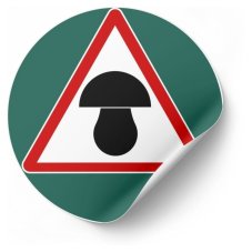 Idem na huby – samolepka na auto