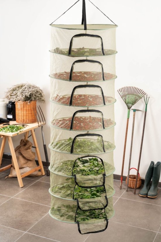 Sušicí síť Clever Grow Max zelená se zipem 8 pater